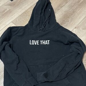 Sister Jane Black Hoodie with 'Love That' Print